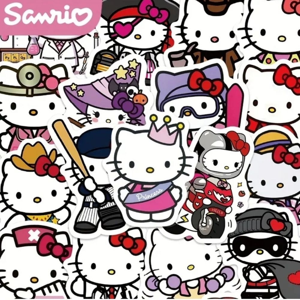 Hello kitty stickers 60 pack sanrio decals decoration